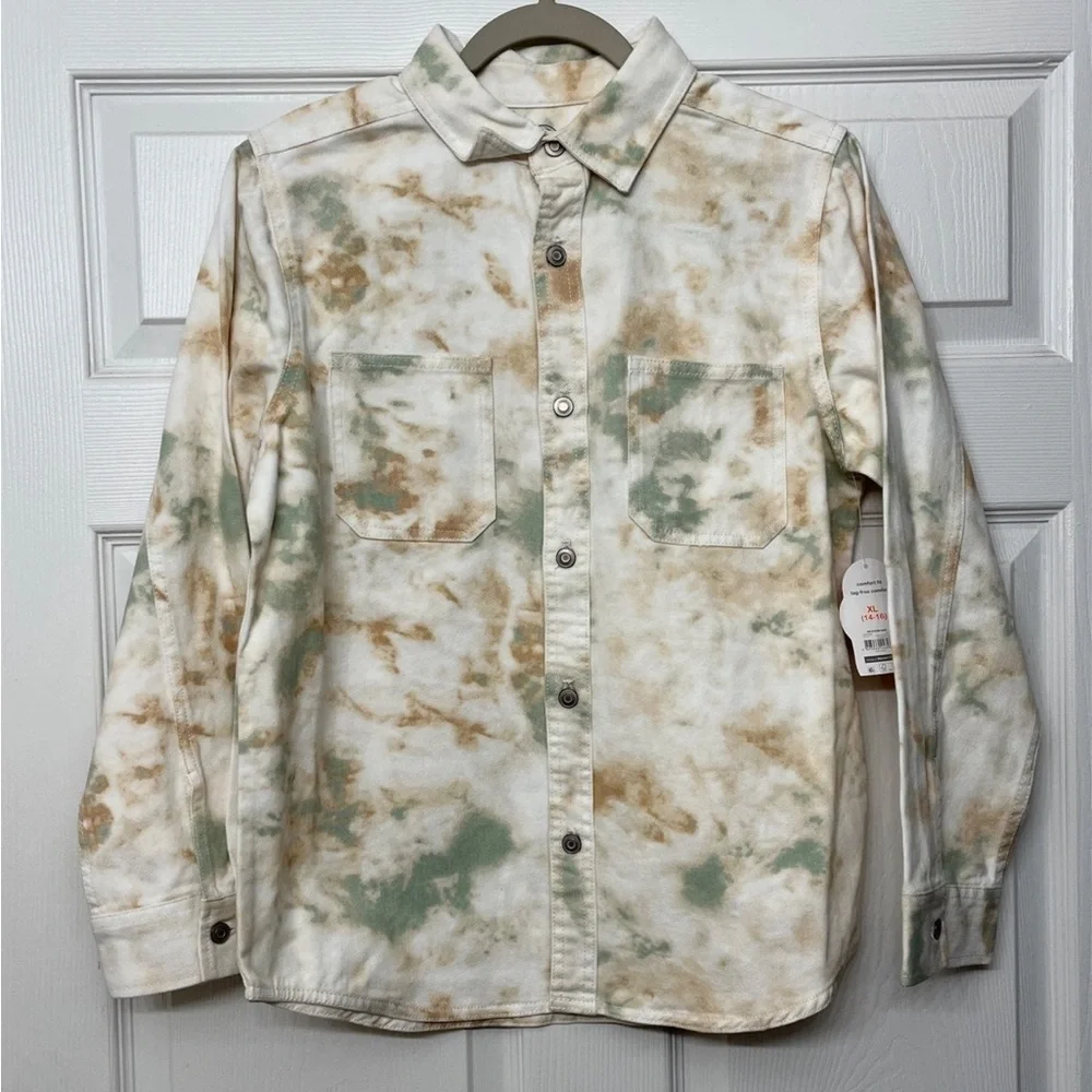Boys denim Button Down Shirt Size Small, Medium, XL